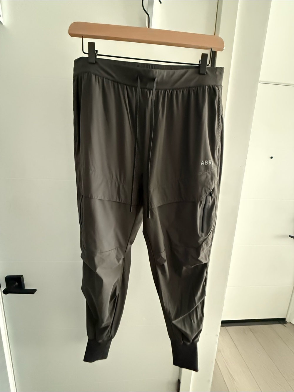 ASRV Men's Charcoal Tech Joggers